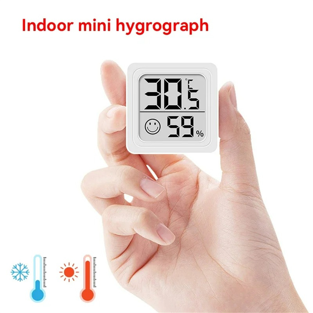 Weather Station Indoor - Przenośny termometr cyfrowy LCD z higrometrem,