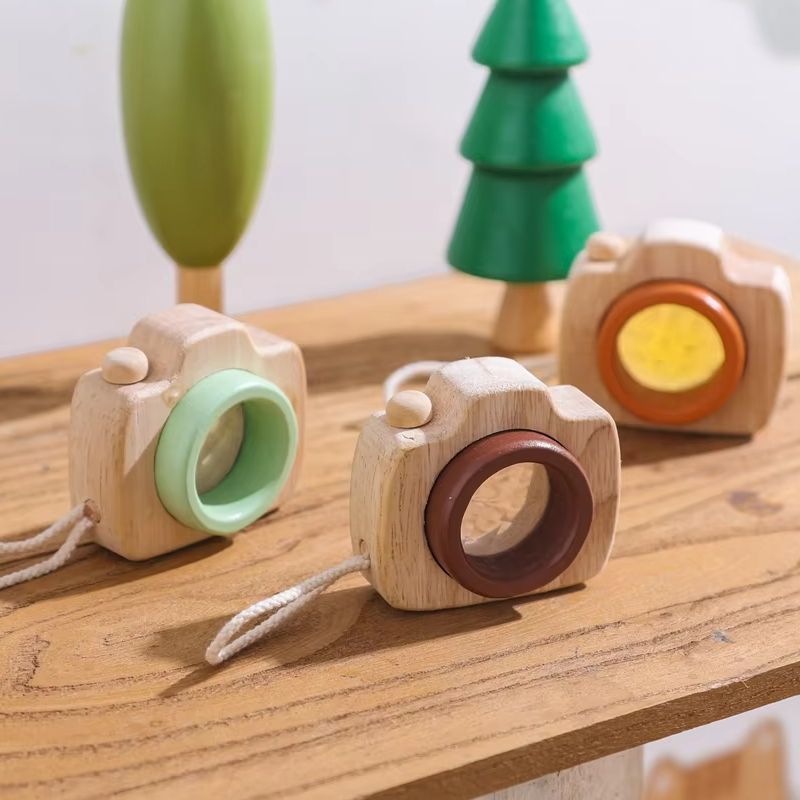 Science Toys - Drewniana lupa w kształcie mini kamery,