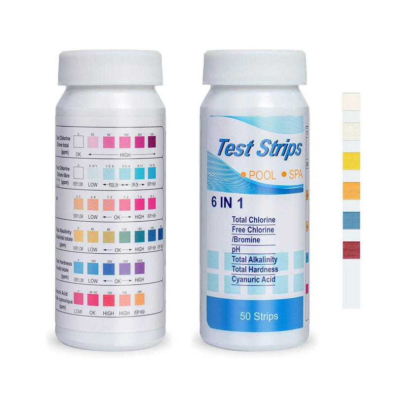 Paski testowe 6 w 1 do chloru  – Ph Strip Test recenzja i cena