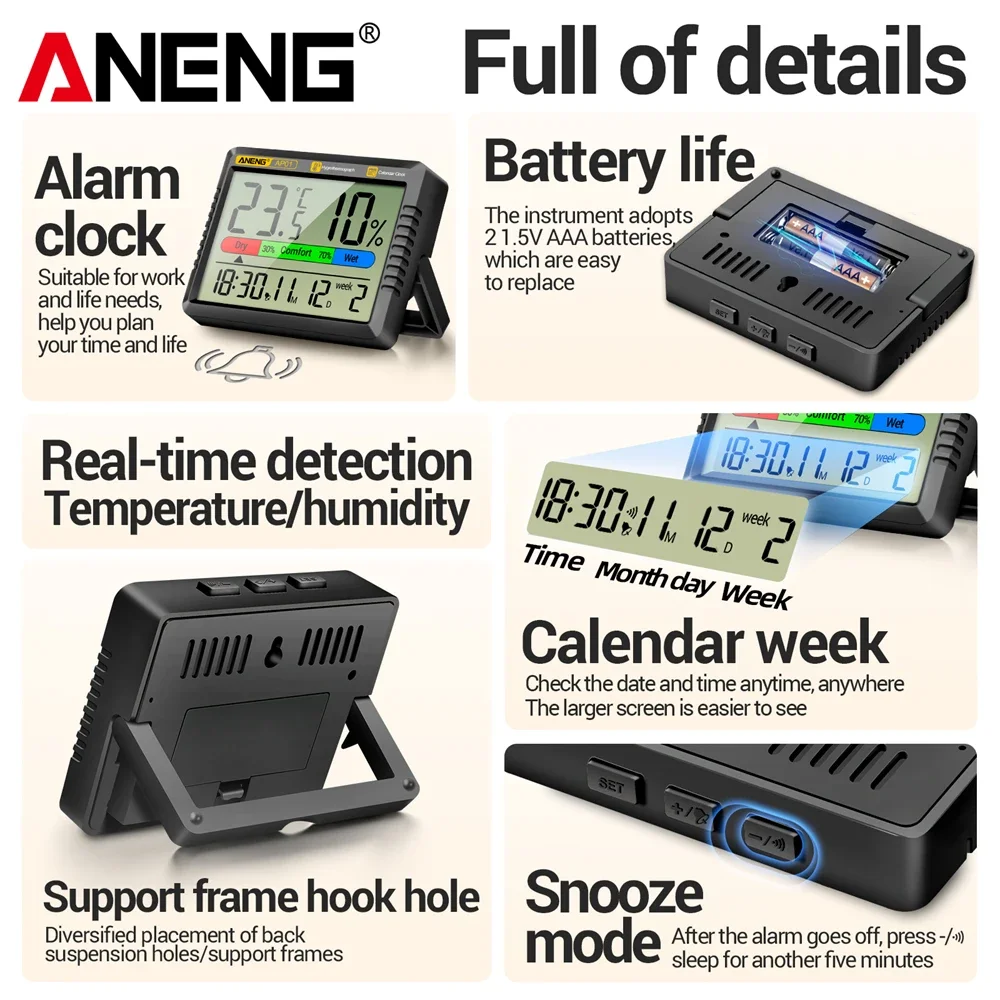 ANENG AP01 Cyfrowy termometr L – Weather Station Indoor recenzja i cena