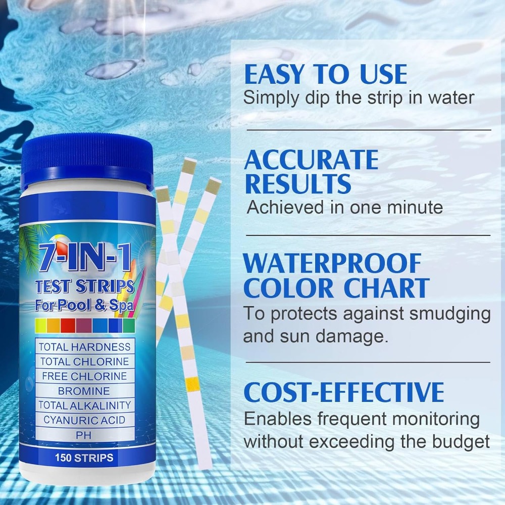 Paski testowe do basenu 7w1, 1 – Ph Strip Test recenzja i cena